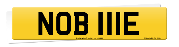 Registration number NOB 111E